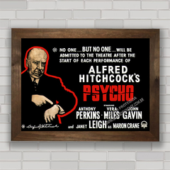 Quadro decorativo de cinema filme Psicose , Alfred Hitchcock .