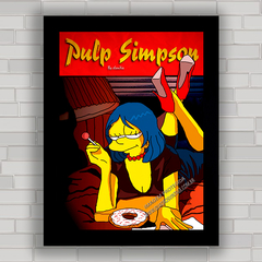 Quadro decorativo Pulp Simpson do filme Pulp Fiction .
