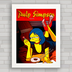 Quadro decorativo Pulp Simpson do filme Pulp Fiction .