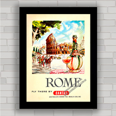 Quadro decorativo para agência de viagens e turismo Roma Itália .