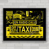 Quadro decorativo com taxi da cidade de Nova Iorque .