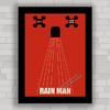 Quadro decorativo de cinema , com imagem pôster do filme Rain Man .