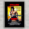 Quadro decorativo de cinema , com imagem pôster do filme Rambo .