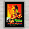 Quadro de cinema com imagem pôster do filme antigo O Mistério da Casa Vermelha .