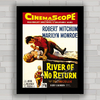 Quadro de cinema filme O Rio Das Almas Perdidas , com Marilyn Monroe .