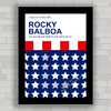 Quadro decorativo com imagem pôster do filme Rocky Balboa .