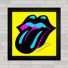 Quadro decorativo com imagem da língua dos Rolling Stones .