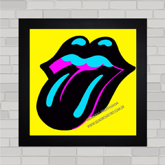 Quadro decorativo com imagem da língua dos Rolling Stones .