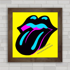 Quadro decorativo com imagem da língua dos Rolling Stones em Pop art .