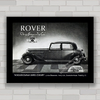Quadro decorativo carro antigo Rover .