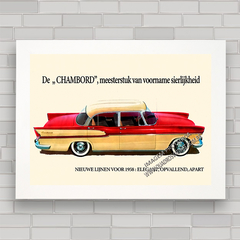 Quadro decorativo carro antigo Simca Chambord .