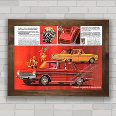 Quadro decorativo propaganda anúncio do carro antigo Simca Esplanada .