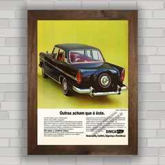 Quadro decorativo propaganda anúncio do carro antigo Simca Presidence .