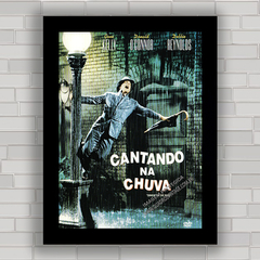 Quadro decorativo de cinema , com pôster do filme Cantando Na Chuva .