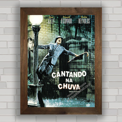 Quadro decorativo de cinema , com pôster do filme Cantando Na Chuva .