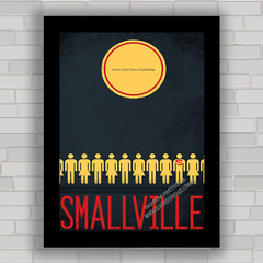Quadro decorativo de cinema , com pôster da série de tv Smallville .