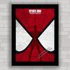 Quadro decorativo de cinema , com pôster do filme Homem Aranha .