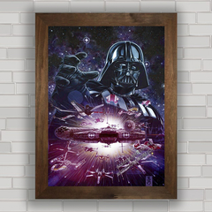 Quadro decorativo filme Star Wars , com pôster do Darth Vader .