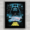 Quadro decorativo filme Star Wars , com pôster do Darth Vader .