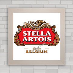 Quadro decorativo propaganda antiga cerveja Stella Artois .