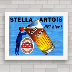 Quadro decorativo cerveja Stella Artois vintage .