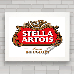 Quadro decorativo cerveja Stella Artois logotipo .