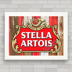 Quadro decorativo cerveja Stella Artois vintage .