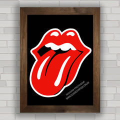 Quadro decorativo de música , com pôster da banda de rock Rolling Stones .