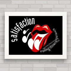 Quadro decorativo Rolling Stones disco Satisfaction .