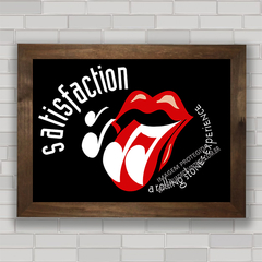 Quadro decorativo Rolling Stones disco Satisfaction .