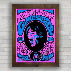 Quadro decorativo de música , banda de rock Rolling Stones .
