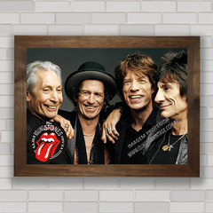 Quadro decorativo de música , com foto da banda de rock Rolling Stones .