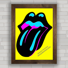 Quadro decorativo de música , banda de rock Rolling Stones pop art .