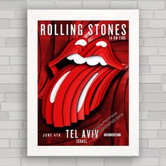 Quadro decorativo cartaz de show da banda de rock Rolling Stones .