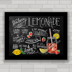 Quadro decorativo para cozinha , com pôster chalkboard de limonada .