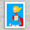 Quadro decorativo super heróis Supergirl .