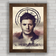 Quadro decorativo com imagem pôster da série de TV Supernatural .