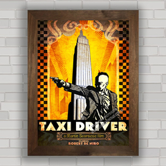 Quadro decorativo de cinema , com pôster do filme Taxi Driver .