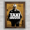 Quadro decorativo de cinema , com cartaz do filme Taxi Driver .