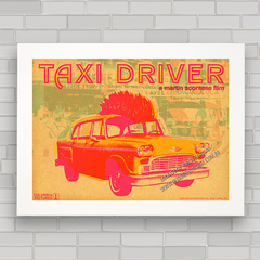 Quadro decorativo de cinema , com pôster do filme Taxi Driver .