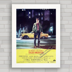 Quadro decorativo de cinema , com cartaz do filme Taxi Driver .
