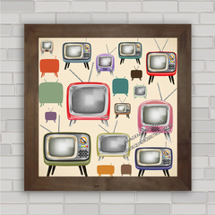 Quadro decorativo TV e televisão .