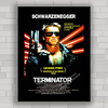 Quadro de cinema com imagem pôster do filme Exterminador Do Futuro .