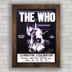 Quadro decorativo com cartaz do show do The Who em Londres .