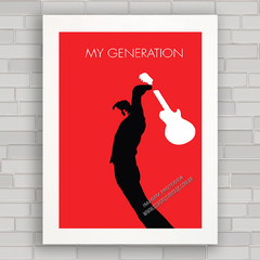 Quadro decorativo com cartaz do show do The Who My Generation .