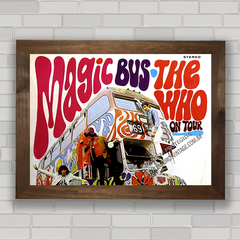 Quadro decorativo com cartaz do show do The Who Magic Bus .