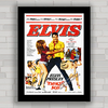 Quadro de cinema com imagem pôster de filme do Elvis Presley .
