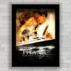 Quadro de cinema com imagem pôster do filme Titanic .