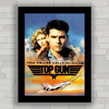 Quadro decorativo de cinema , com pôster imagem do filme Top Gun .
