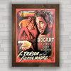 Quadro decorativo vintage , com cartaz de filme antigo Bogart .